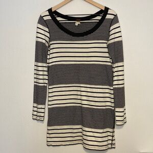 We The Free Stripe Long Sleeve Shirt Dress Size Small Black & White Urban